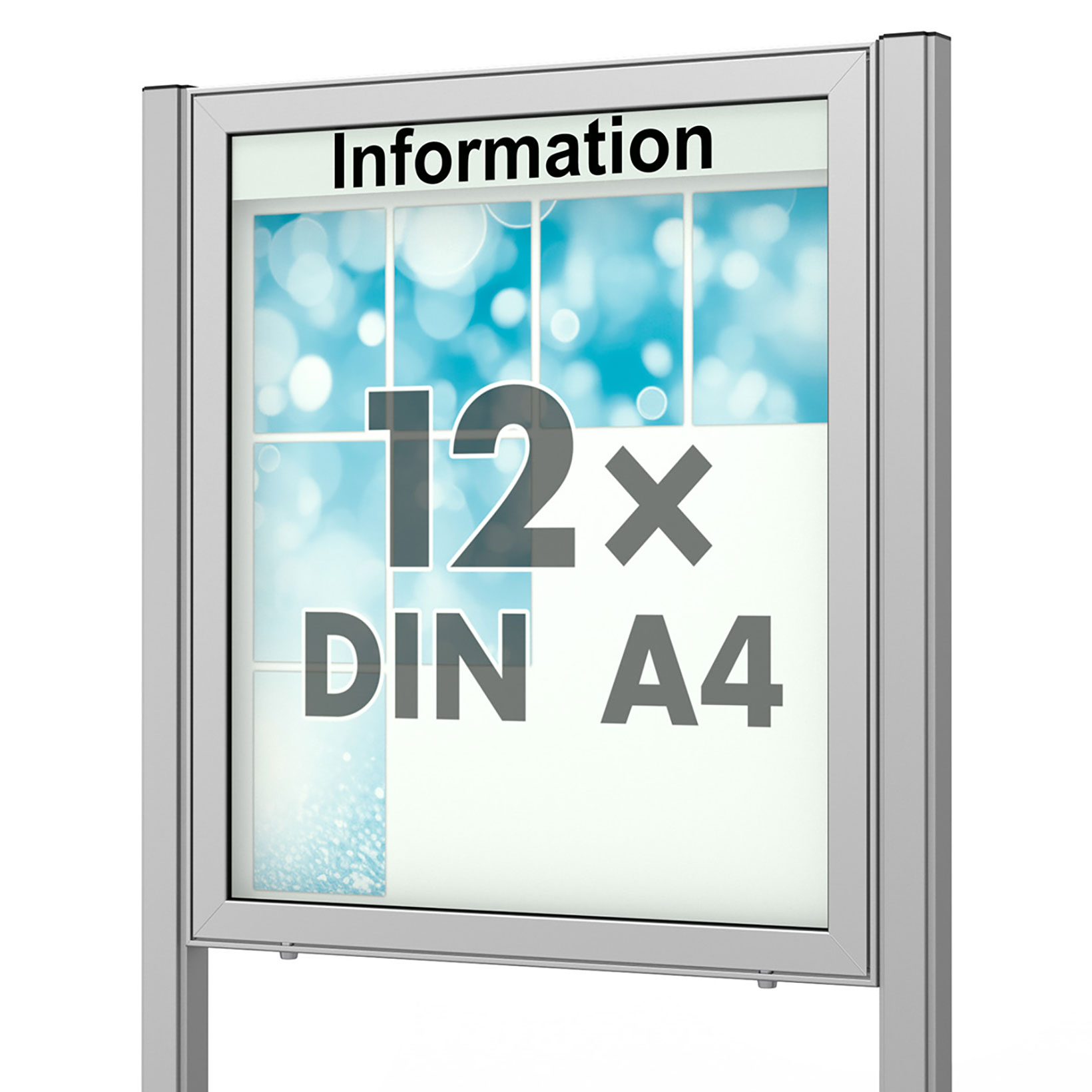 Planus Schaukasten mit Beinen, Pfosten und Ständer Schaukasten mit Standbeinen