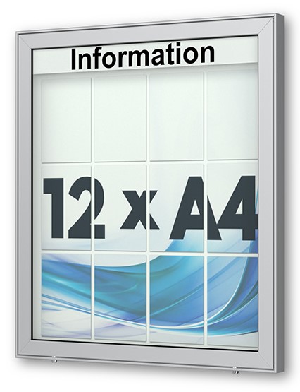 12 x DIN A4 Schaukasten Planus - Wandmontage 12 x DIN A4 Schaukasten Planus - Wandmontage