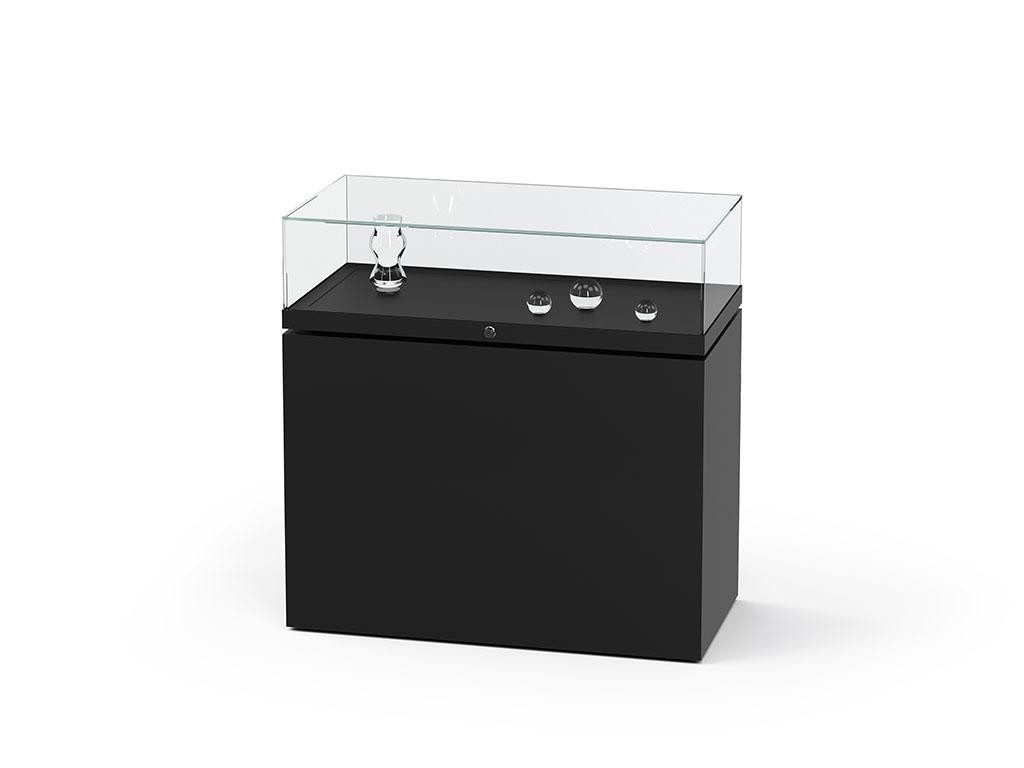 Tischvitrine Glas mit Sockel Tischvitrine Glas mit Sockel